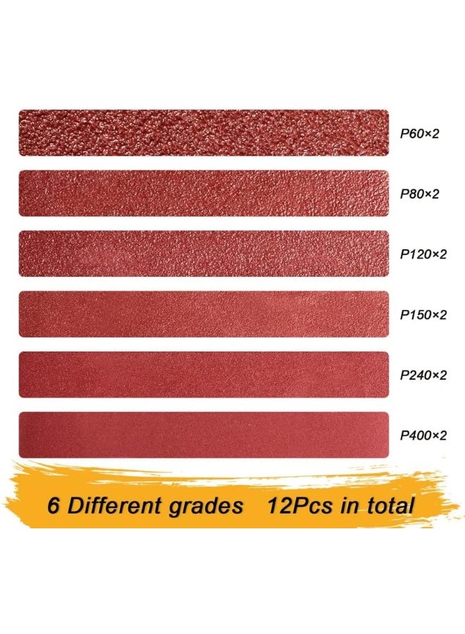 S SATC 12PCS Sanding Belts 4×36-Inch Sanding Belt Belt Sander Belt Sander Paper (2 Each of 60, 80, 120,150,240,400 Grits) Aluminum Oxide - Image 2